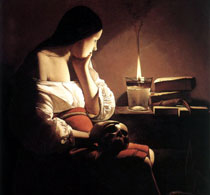 Латур Мария Магдалина в пламени свечи