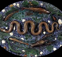Палисси Овальное блюдо со змеей
