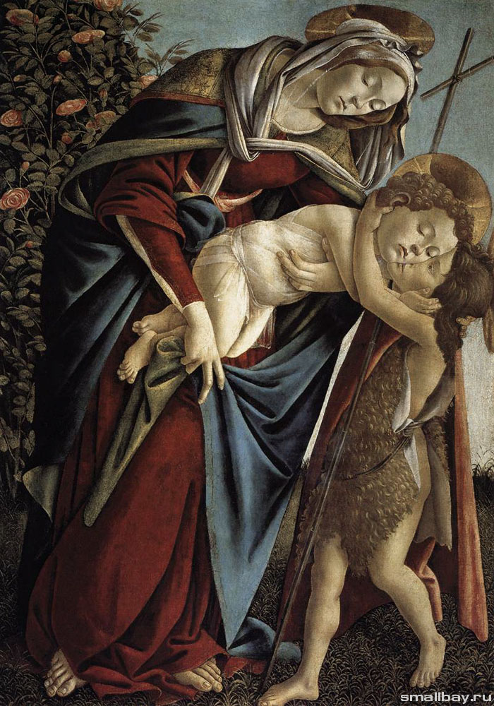 Боттичелли Мадонна с младенцем и Иоанном Крестителем