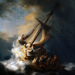 Рембрандт Челн Христа во время бури