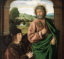Муленский мастер Кардинал Карл II Бурбон и святой Петр