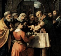 Романино Джироламо Посещение младенца Христа