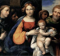 Тизи Бенвенуто Дева с младенцем и святые