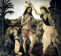 Андреа дель Вероккьо Крещение Христа