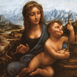 Леонардо да Винчи картина Мадонна с прялкой
