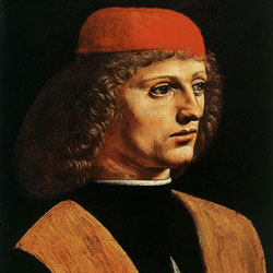 Леонардо да Винчи картина Музыкант