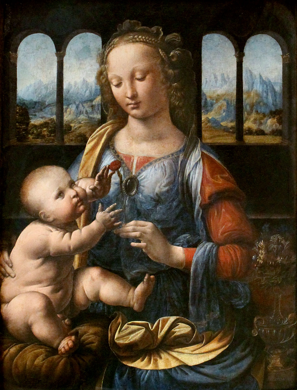 Леонардо да Винчи Мадонна с гвоздикой