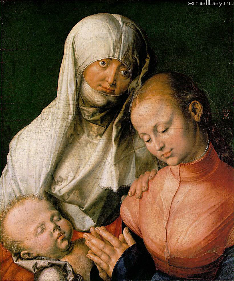 Дюрер Альбрехт Дева Мария с младенцем и святой Анной