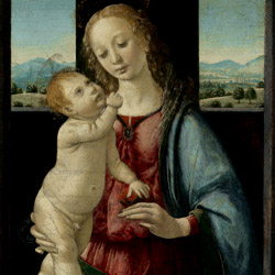 Леонардо да Винчи Мадонна с младенцем и гранатом