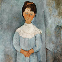 Модильяни Девочка в голубом платье