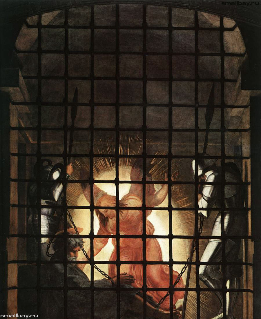 Рафаэль Фреска Изведение апостола Петра из темницы