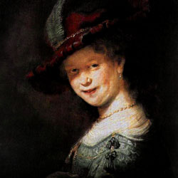 Рембрандт Молодая смешливая женщина