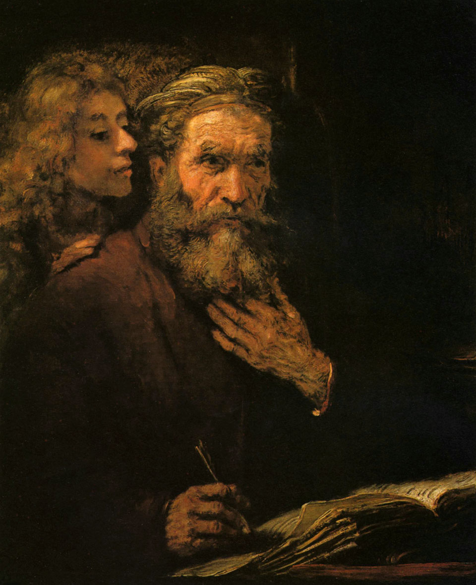 Рембрандт Евангелист Матфей и ангел