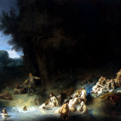 Рембрандт Диана и нимфы купаются