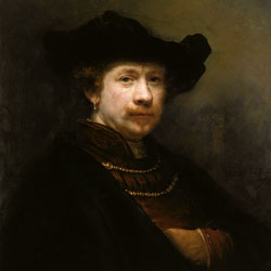 Автопортрет Рембрандта в фетровой шапке