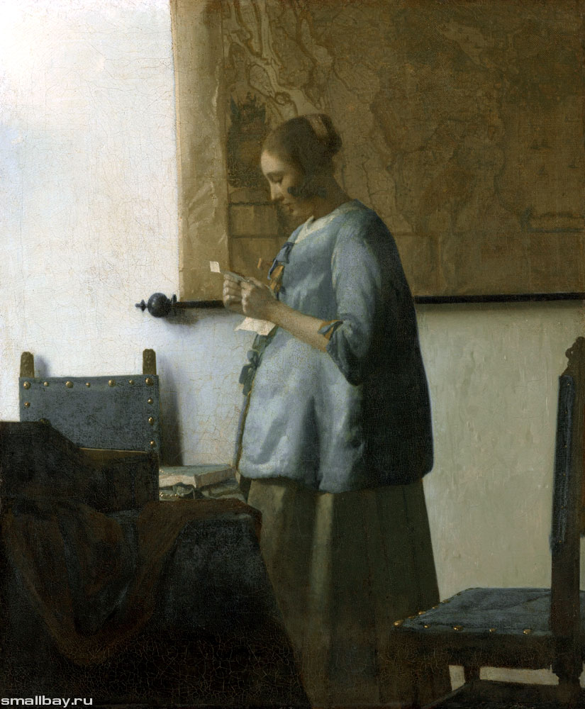 Вермеер Дама в голубом, читающая письмо