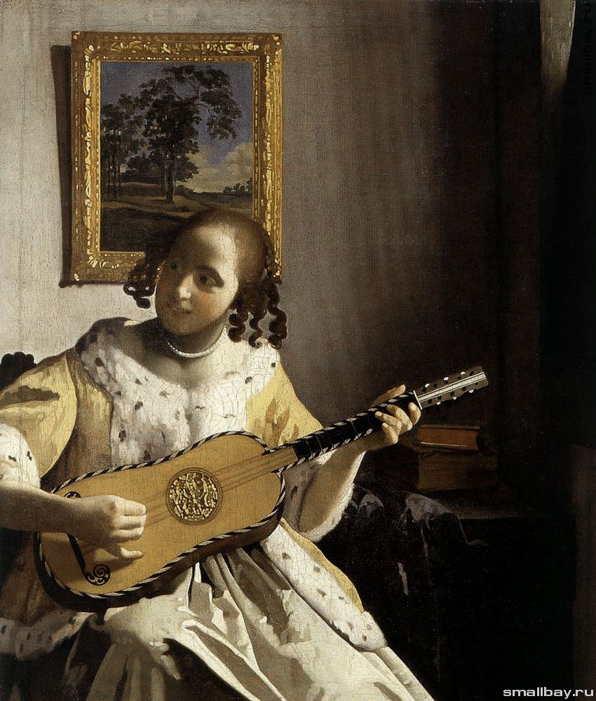 Вермеер Молодая женщина с гитарой