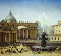 Чернецов Григорий Площадь Святого Петра в Риме во время папского благословения