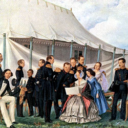 Федотов Командир полка в лагере вместе с семьей и офицерами