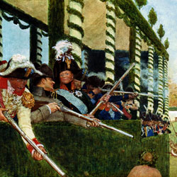 Репин Александр I и Наполеон на охоте