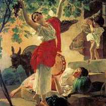 Брюллов Девушка собирающая виноград