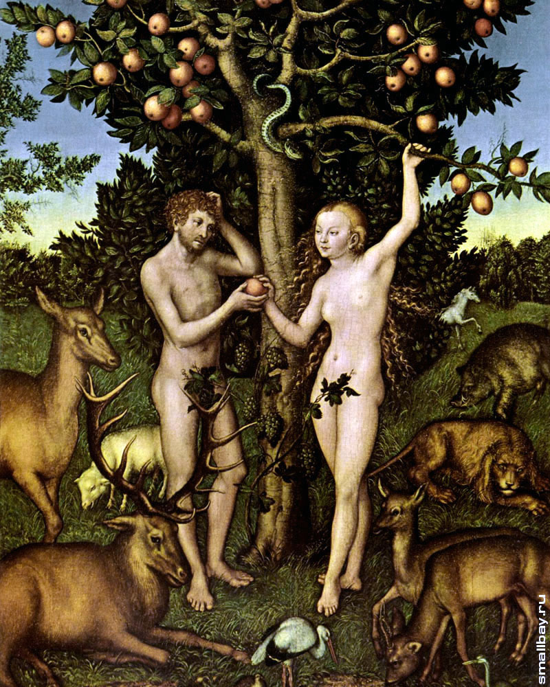 Лукас Кранах Адам и Ева