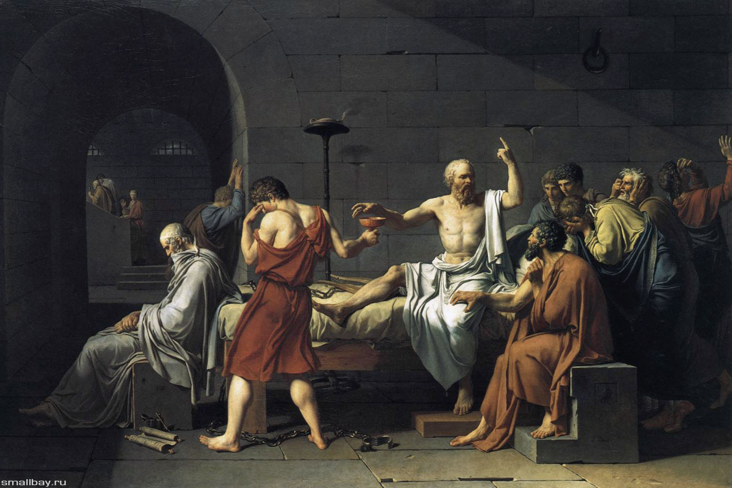 Давид Картина Смерть философа Сократа