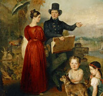Голике Автопортрет с женой и детьми