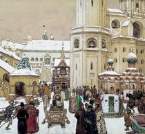 Васнецов Аполлинарий Площадь Ивана Великого в Кремле в XVII веке