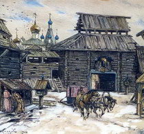 Васнецов Аполлинарий Старая Москва у стен деревянного города