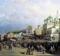 Верещагин Петр Рынок в Нижнем Новгороде