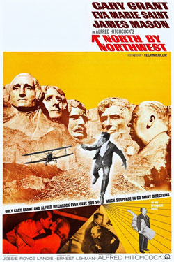 Альфред Хичкок постер фильм На север через северо-запад