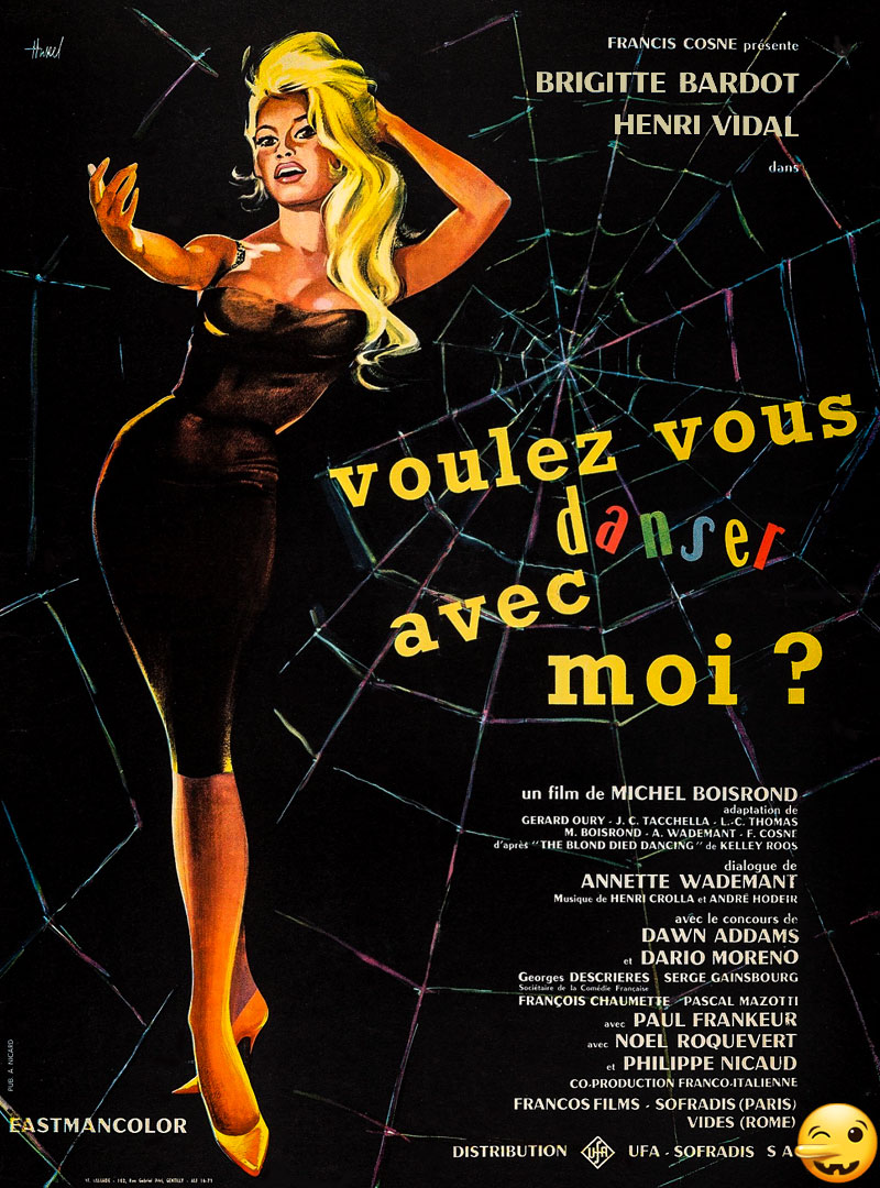 Бриджит Бардо плакат фильм Танцуй со мной