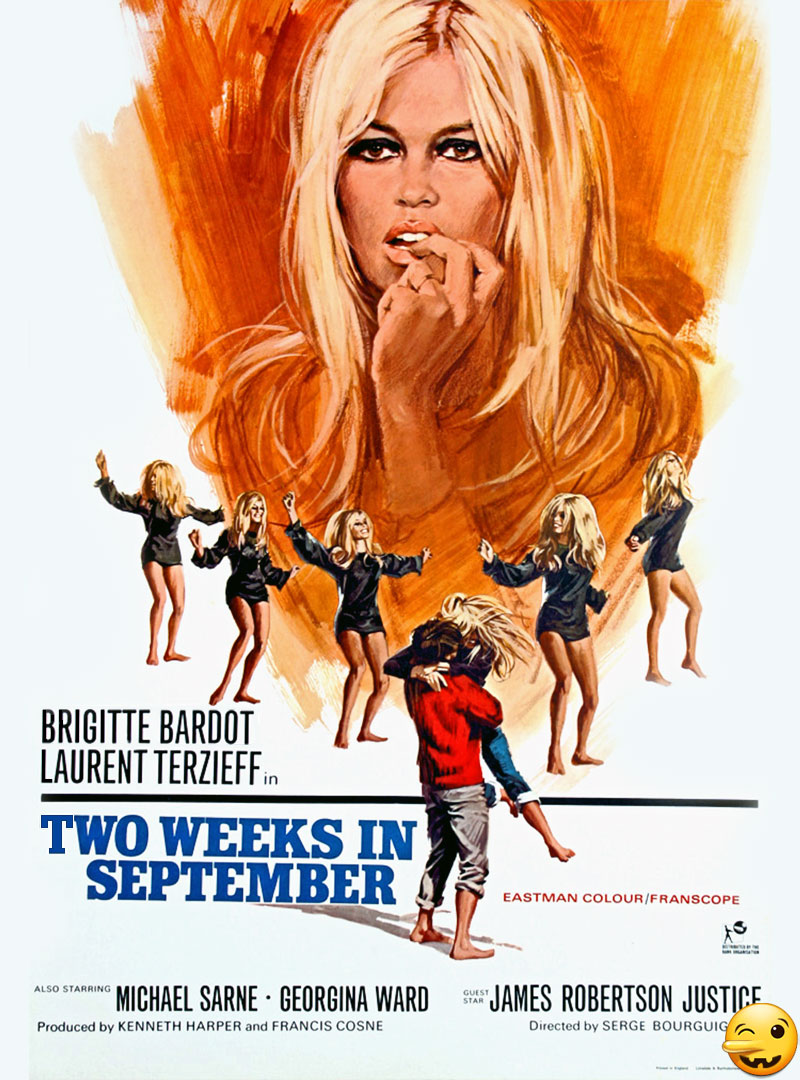 Бриджит Бардо плакат фильм Две недели в сентябре