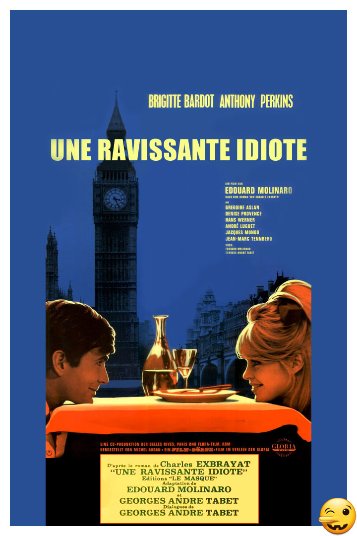 Бриджит Бардо плакат фильм Восхитительный идиот
