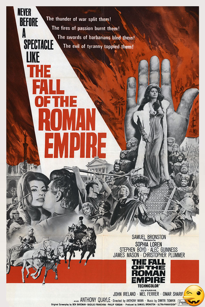 Софи Лорен плакат фильм Падение Римской империи