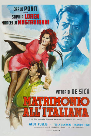 Софи Лорен плакат фильм Брак по-итальянски