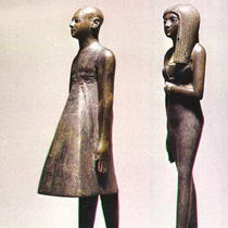 Скульптура Древнего Египта Жрец Аменхотеп жрица Раннаи