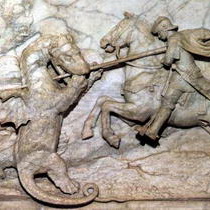 Мишель Коломб Святой Георгий и дракон Скульптура готики