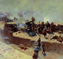 Рубо Отражение бомбардировки англо-французского флота со стороны Александровской батареи в Севастополе 5 октября 1854 года