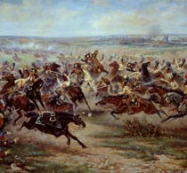 Мазуровский Атака лейб-гвардии Конного полка на французских кирасир в сражении под Фридландом 2 июня 1807 года