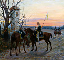 Мазуровский Патруль гвардейских улан в Польше в 1830 году