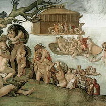 Микеланджело эскиз Потоп