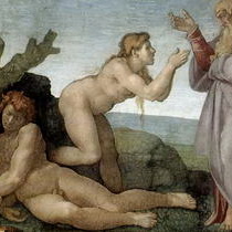 Микеланджело эскиз Сотворение Евы