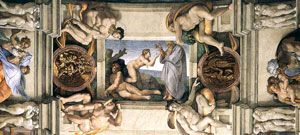 Микеланджело эскиз Росписи Сикстинской капеллы