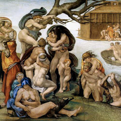 Микеланджело эскиз Потоп