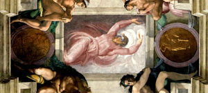Микеланджело эскиз Отделение света от тьмы