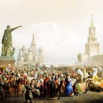 Тимм Объявление о дне коронования Александра II на Красной площади