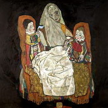 Шиле Женщина и двое детей