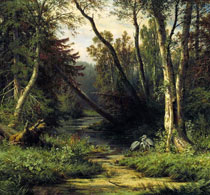 Шишкин Лесной пейзаж с цаплями